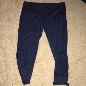 Blue Athleta Crop Leggings